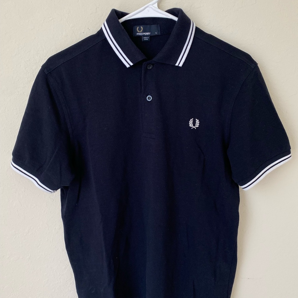 Fred Perry  original polo shirt, Navy/white size S